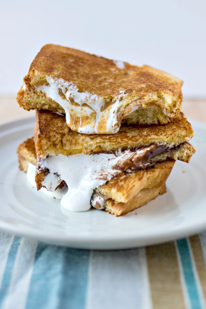 Peanut butter and marshmallow creme sandwich